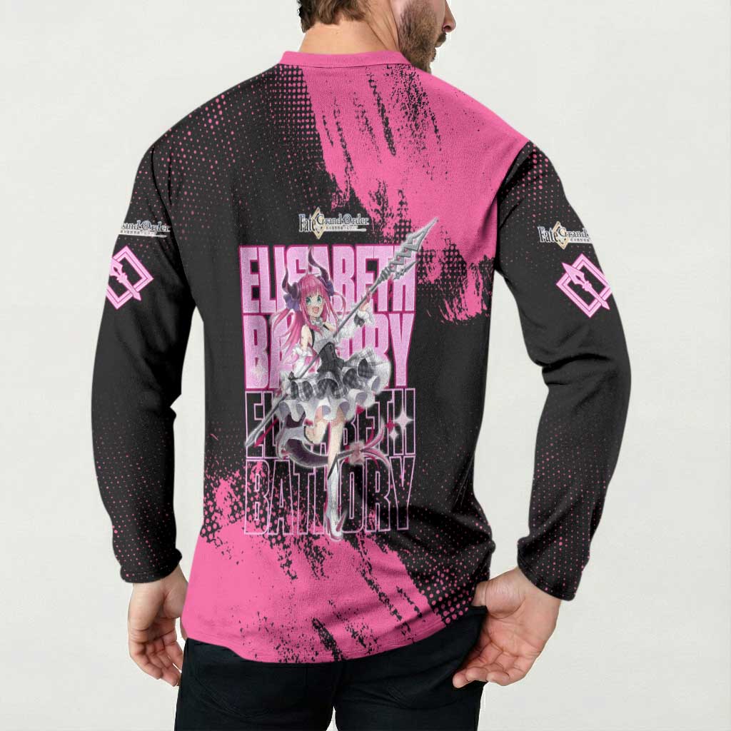 Elisabeth Bathory Fate Grand Order Button Sweatshirt Gothic Anime Splash Art Style