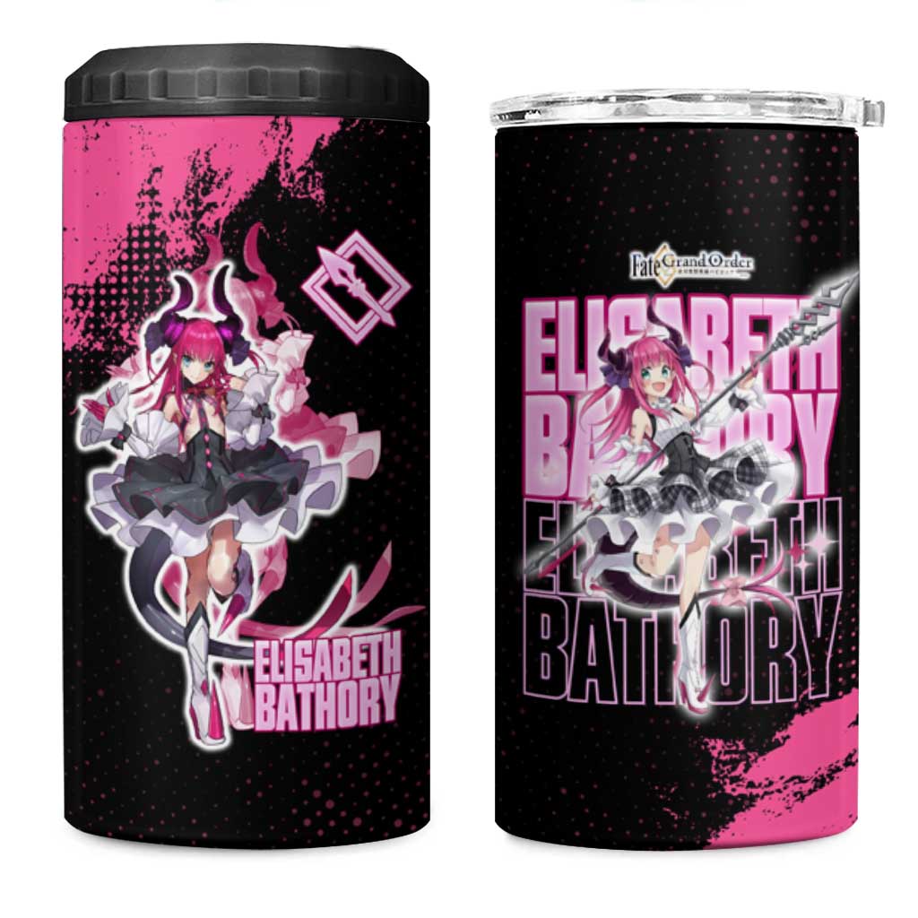 Elisabeth Bathory Fate Grand Order 4 in 1 Can Cooler Tumbler Gothic Anime Splash Art Style