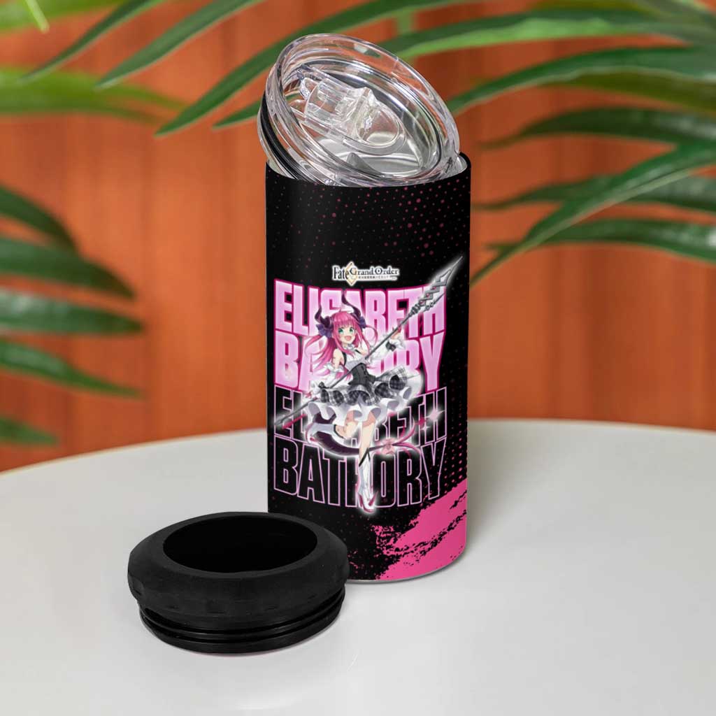 Elisabeth Bathory Fate Grand Order 4 in 1 Can Cooler Tumbler Gothic Anime Splash Art Style