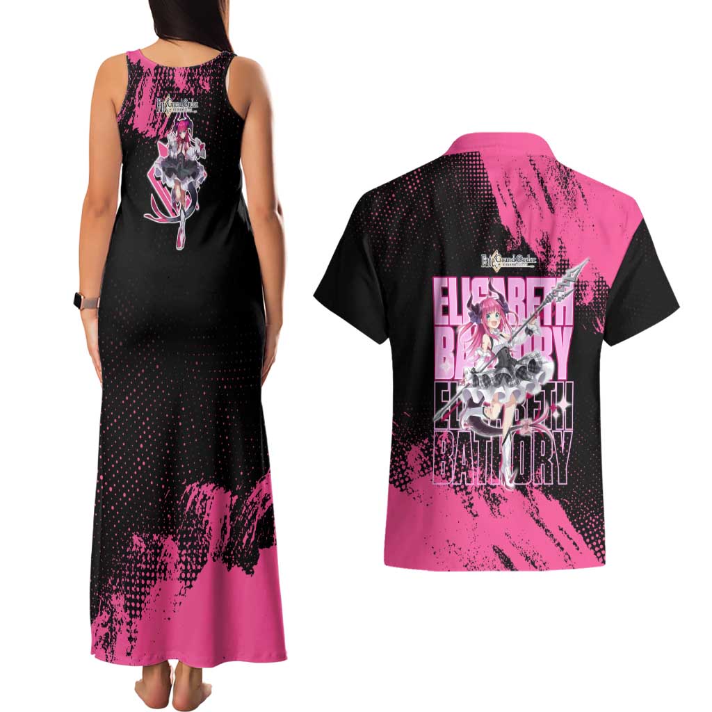 Elisabeth Bathory Fate Grand Order Couples Matching Tank Maxi Dress and Hawaiian Shirt Gothic Anime Splash Art Style