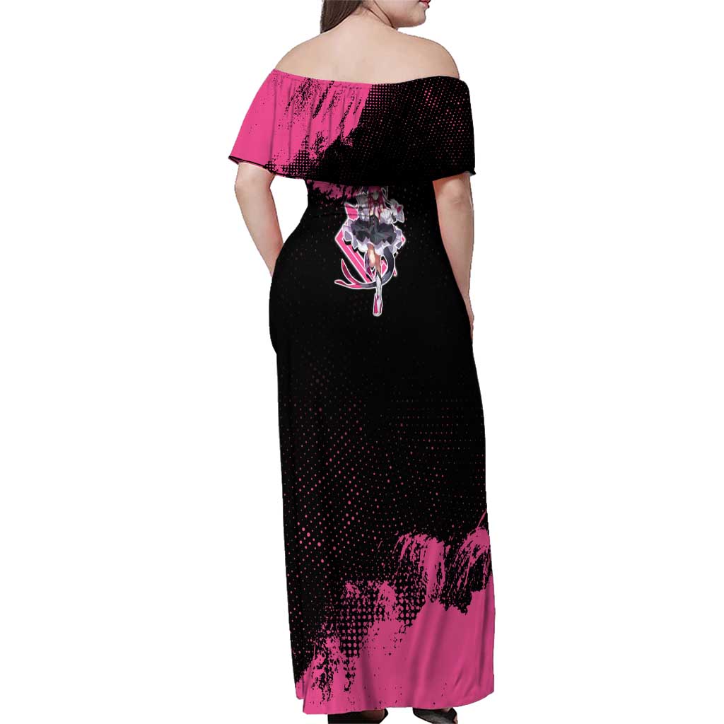 Elisabeth Bathory Fate Grand Order Family Matching Off Shoulder Maxi Dress and Hawaiian Shirt Gothic Anime Splash Art Style