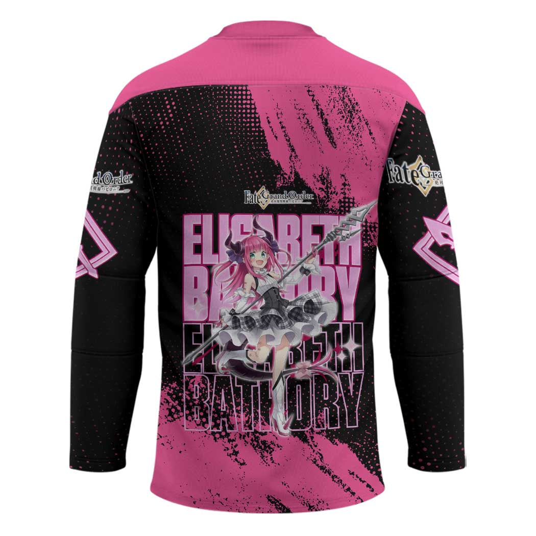Elisabeth Bathory Fate Grand Order Hockey Jersey Gothic Anime Splash Art Style