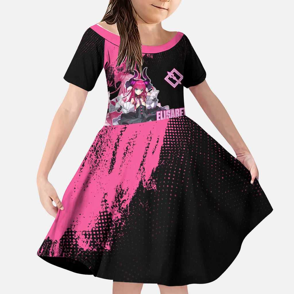 Elisabeth Bathory Fate Grand Order Kid Short Sleeve Dress Gothic Anime Splash Art Style