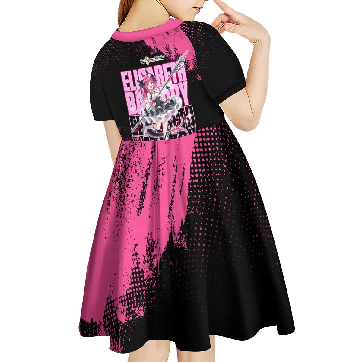 Elisabeth Bathory Fate Grand Order Kid Short Sleeve Dress Gothic Anime Splash Art Style