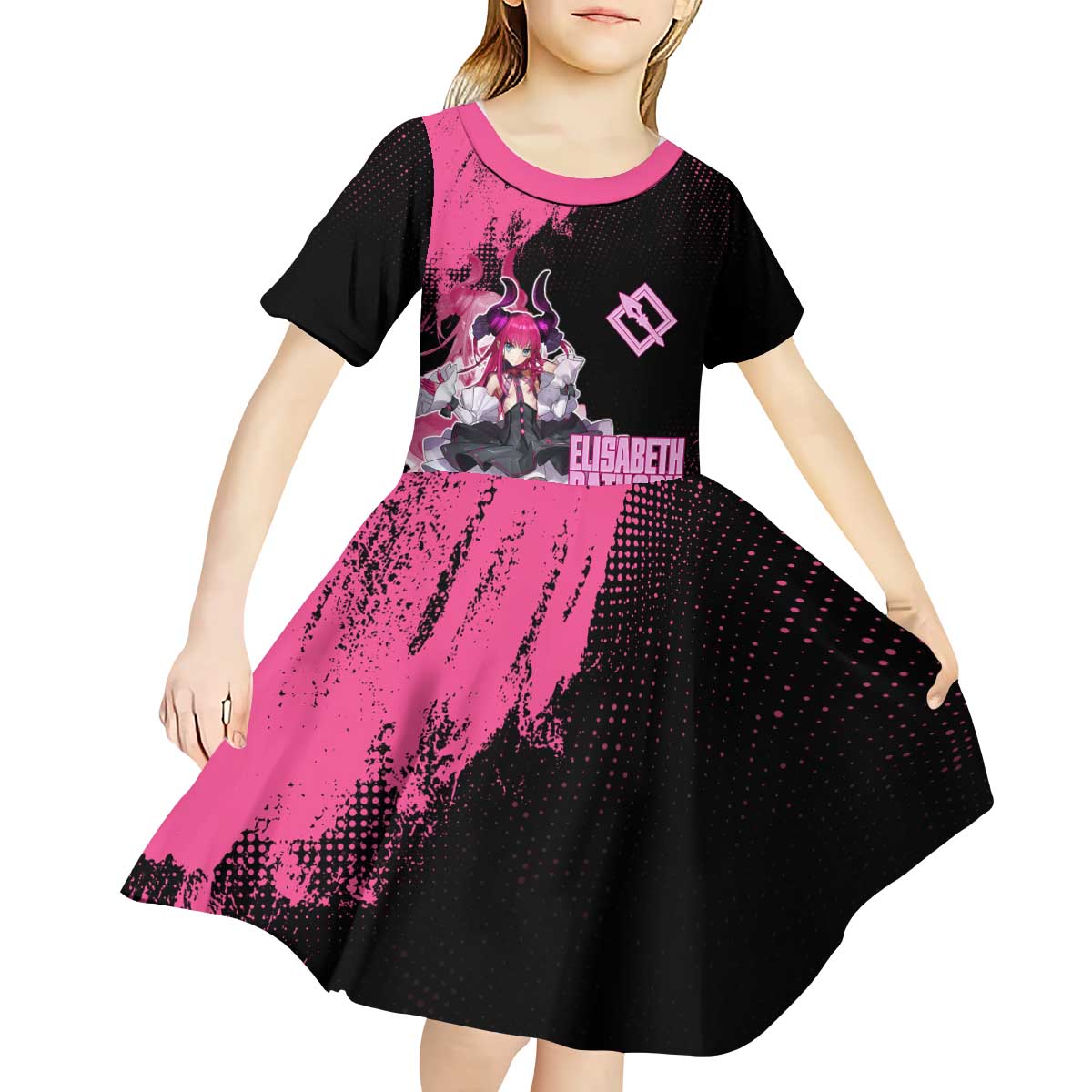 Elisabeth Bathory Fate Grand Order Kid Short Sleeve Dress Gothic Anime Splash Art Style