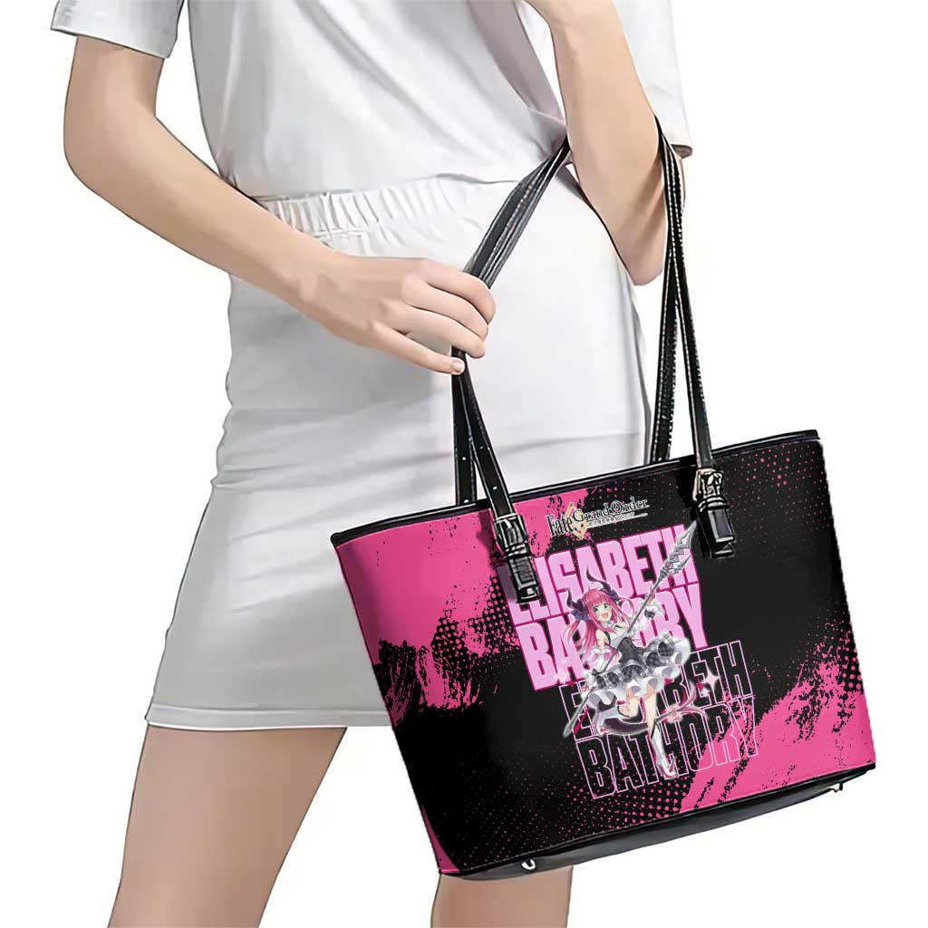 Elisabeth Bathory Fate Grand Order Leather Tote Bag Gothic Anime Splash Art Style