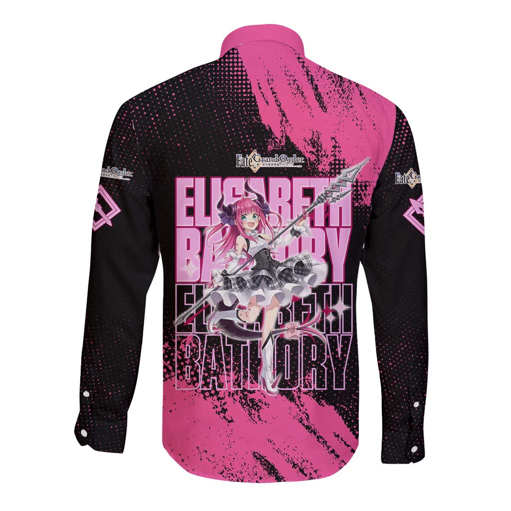 Elisabeth Bathory Fate Grand Order Long Sleeve Button Shirt Gothic Anime Splash Art Style