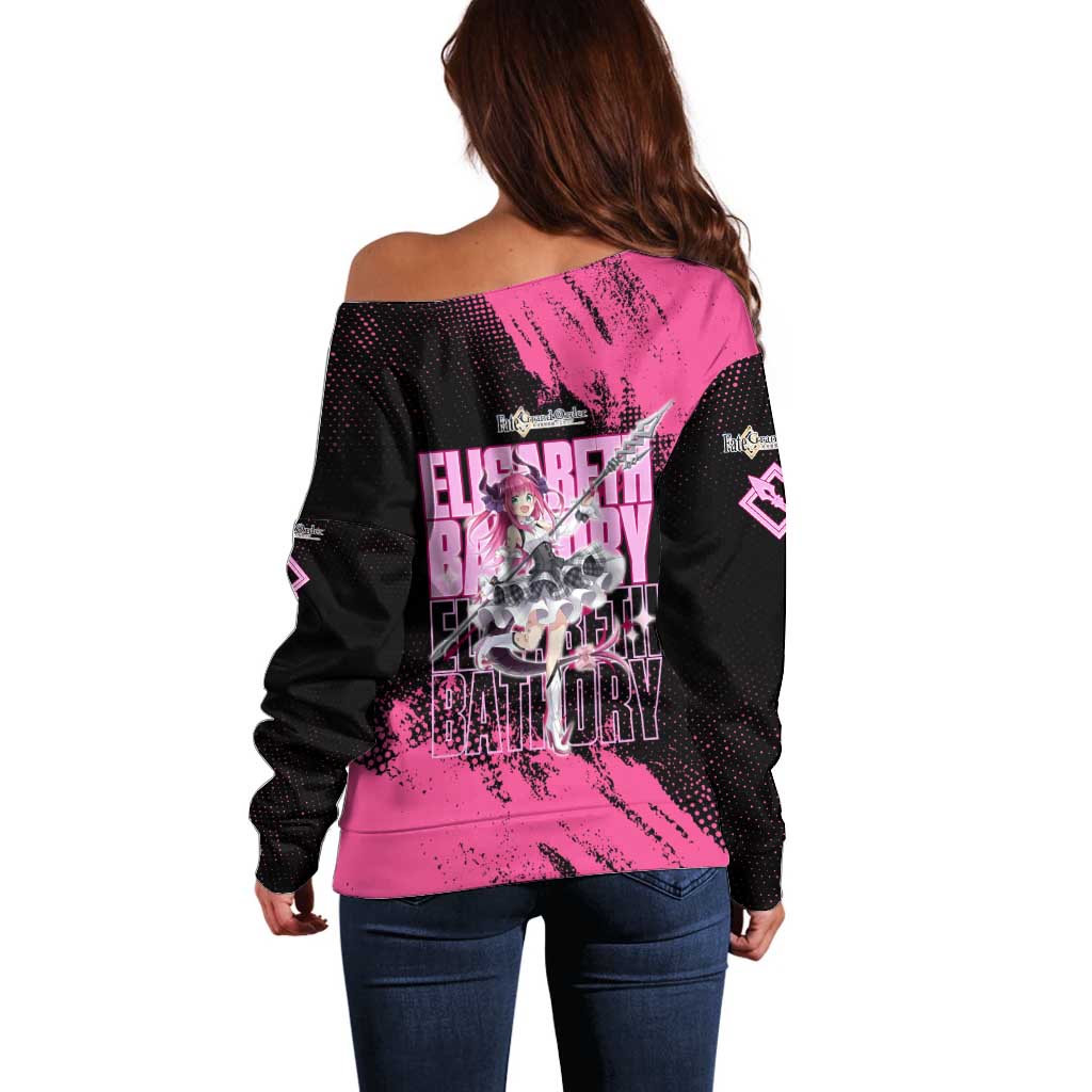 Elisabeth Bathory Fate Grand Order Off Shoulder Sweater Gothic Anime Splash Art Style