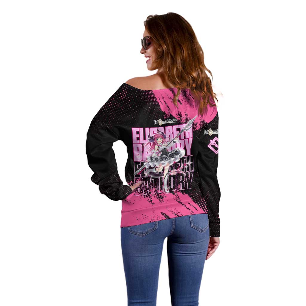 Elisabeth Bathory Fate Grand Order Off Shoulder Sweater Gothic Anime Splash Art Style