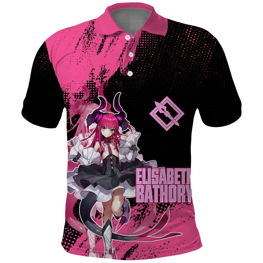 Elisabeth Bathory Fate Grand Order Polo Shirt Gothic Anime Splash Art Style