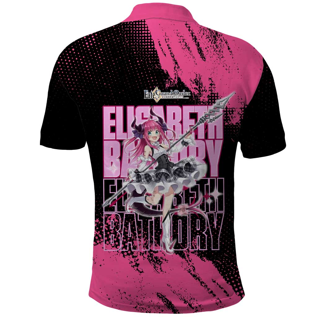 Elisabeth Bathory Fate Grand Order Polo Shirt Gothic Anime Splash Art Style