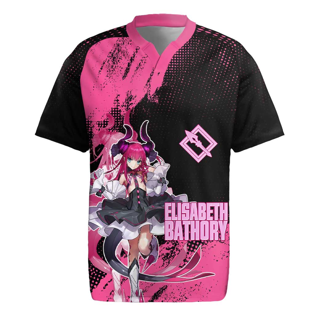 Elisabeth Bathory Fate Grand Order Rugby Jersey Gothic Anime Splash Art Style