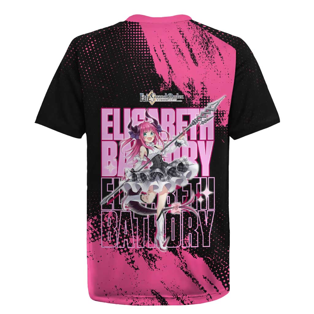 Elisabeth Bathory Fate Grand Order Rugby Jersey Gothic Anime Splash Art Style