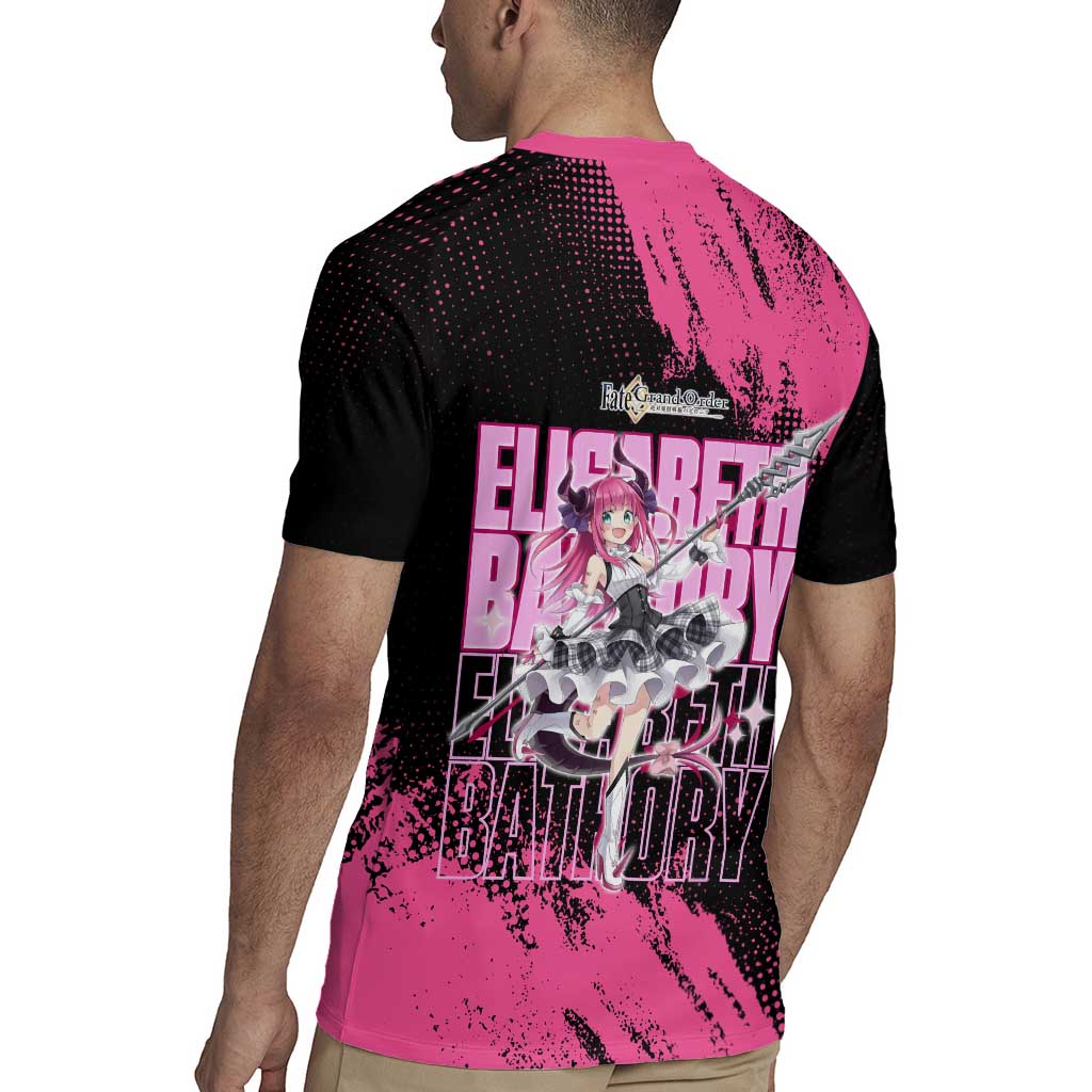 Elisabeth Bathory Fate Grand Order Rugby Jersey Gothic Anime Splash Art Style