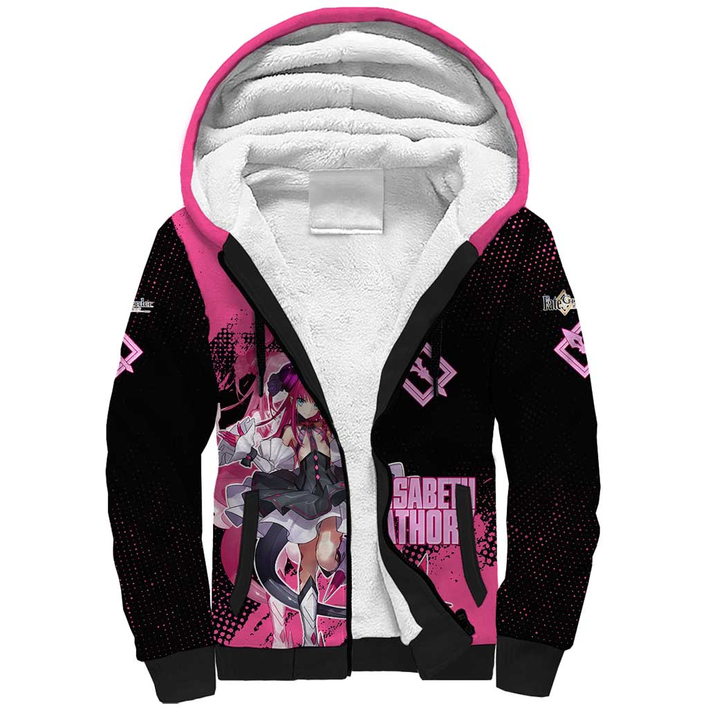 Elisabeth Bathory Fate Grand Order Sherpa Hoodie Gothic Anime Splash Art Style