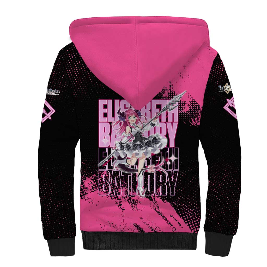 Elisabeth Bathory Fate Grand Order Sherpa Hoodie Gothic Anime Splash Art Style