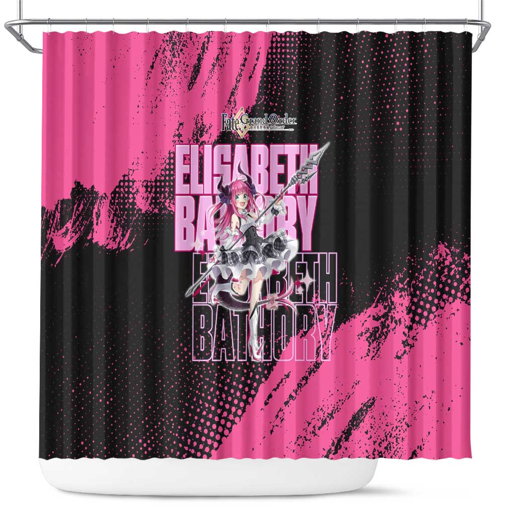 Elisabeth Bathory Fate Grand Order Shower Curtain Gothic Anime Splash Art Style