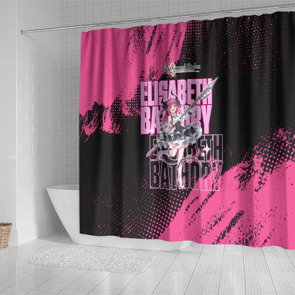 Elisabeth Bathory Fate Grand Order Shower Curtain Gothic Anime Splash Art Style