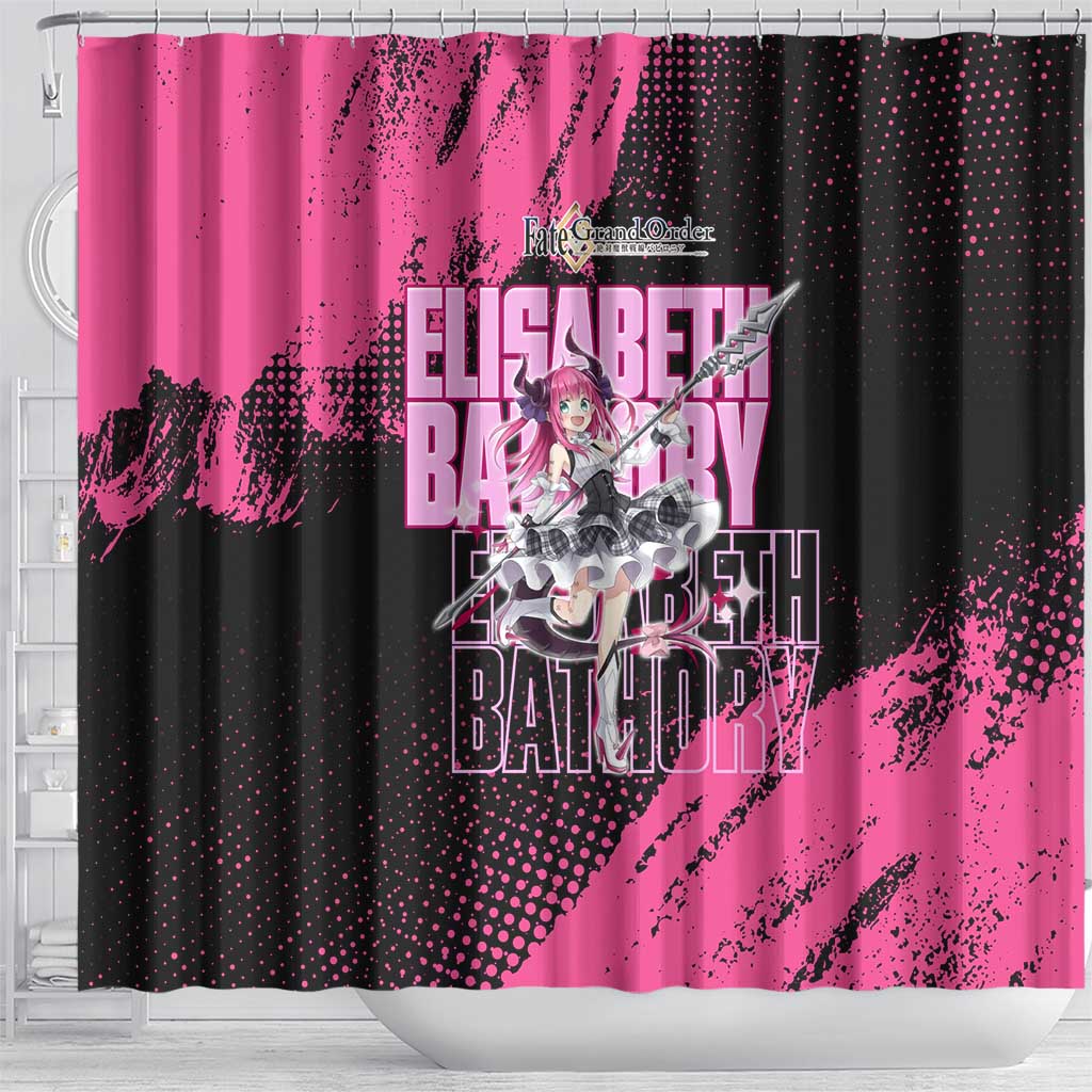 Elisabeth Bathory Fate Grand Order Shower Curtain Gothic Anime Splash Art Style
