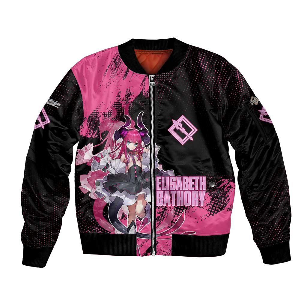 Elisabeth Bathory Fate Grand Order Sleeve Zip Bomber Jacket Gothic Anime Splash Art Style