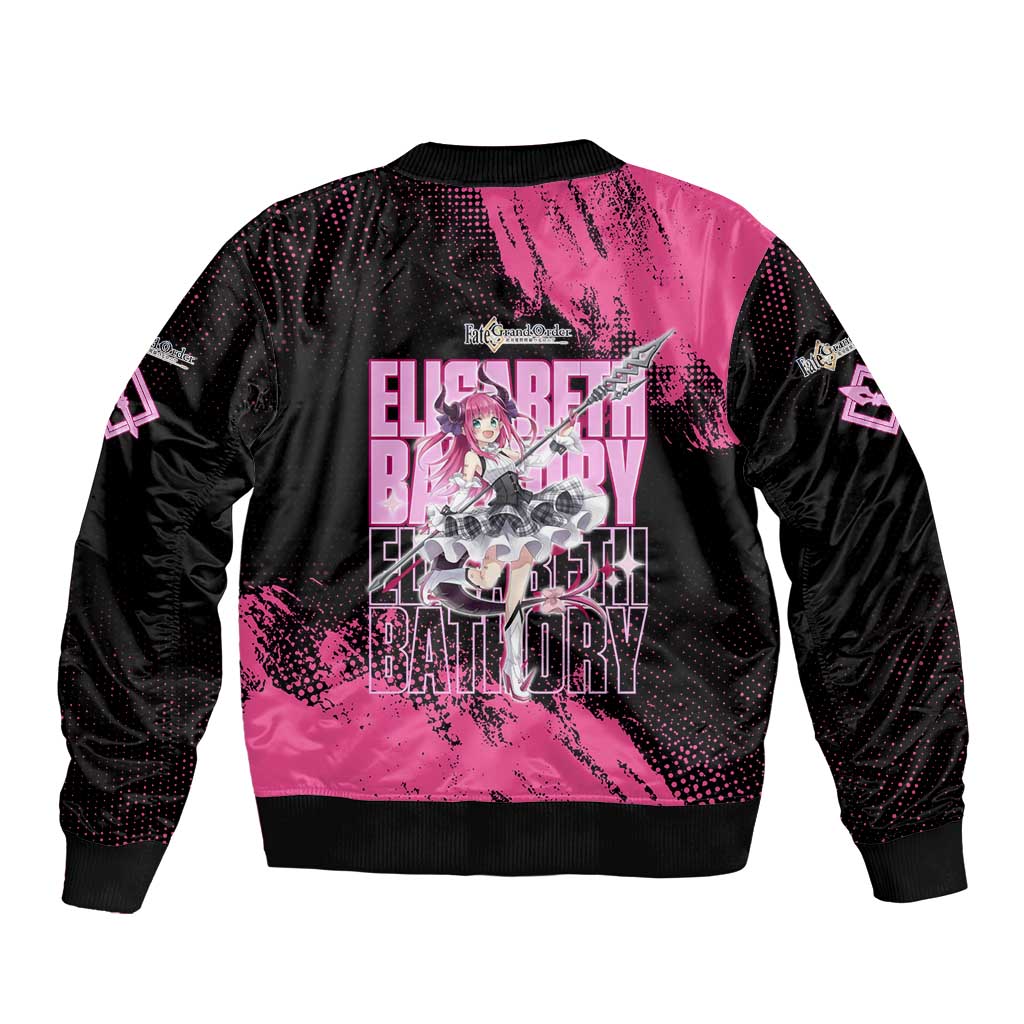 Elisabeth Bathory Fate Grand Order Sleeve Zip Bomber Jacket Gothic Anime Splash Art Style