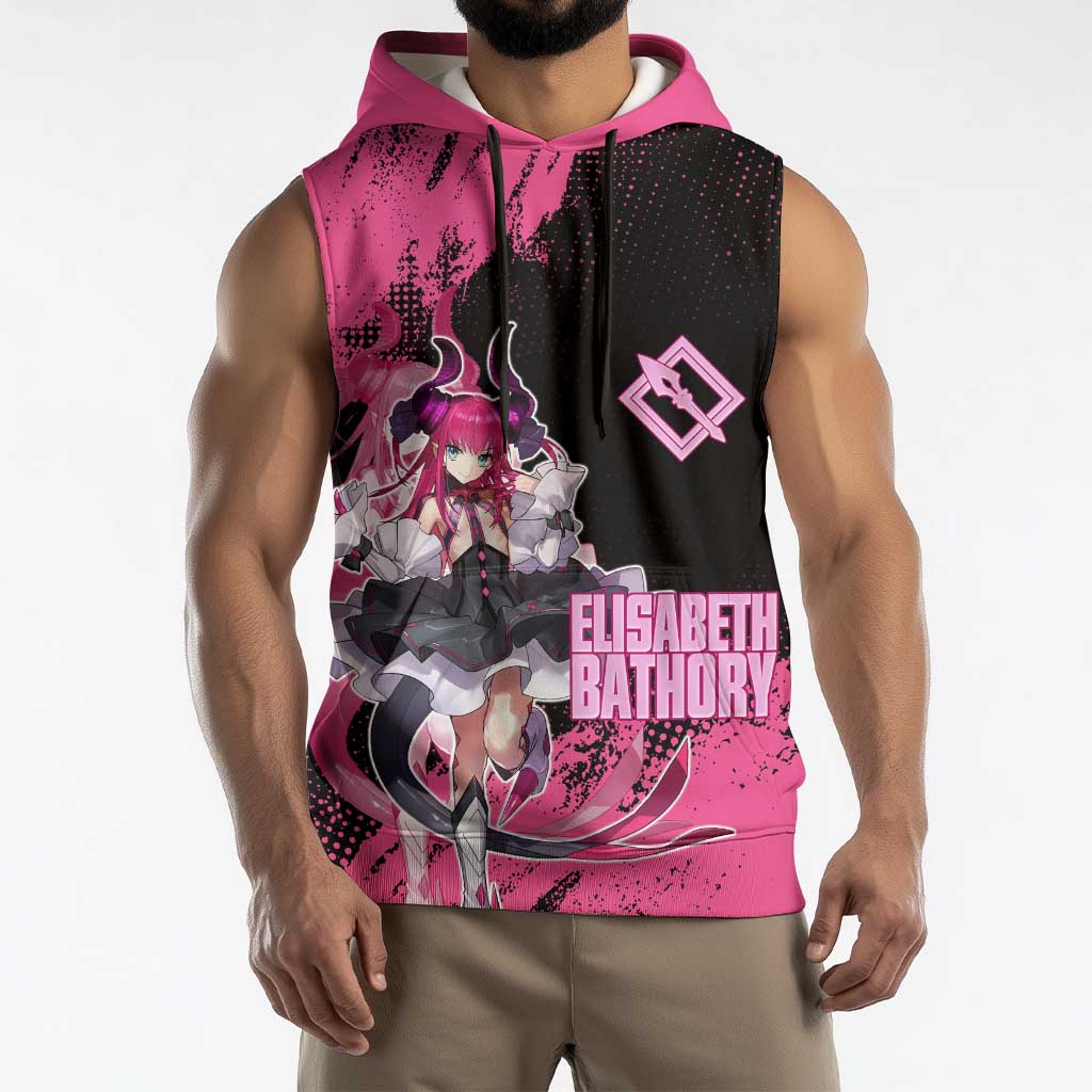 Elisabeth Bathory Fate Grand Order Sleeveless Hoodie Gothic Anime Splash Art Style