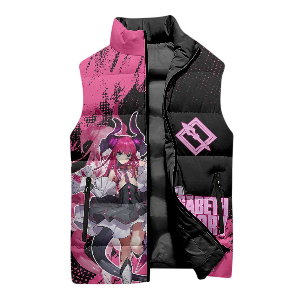Elisabeth Bathory Fate Grand Order Sleeveless Puffer Jacket Gothic Anime Splash Art Style