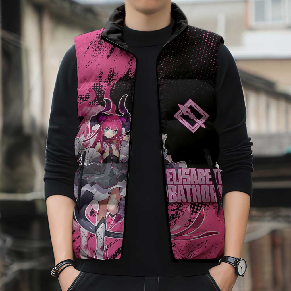 Elisabeth Bathory Fate Grand Order Sleeveless Puffer Jacket Gothic Anime Splash Art Style