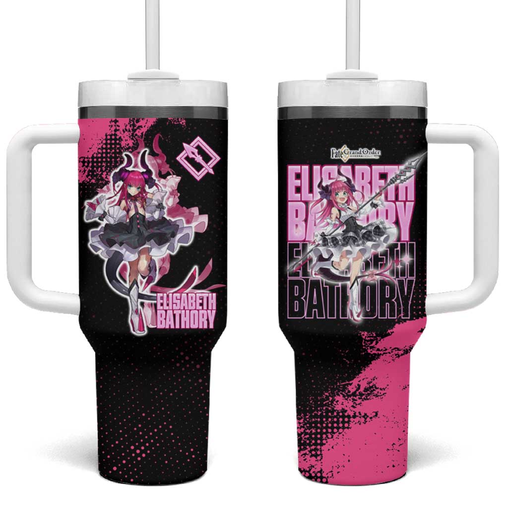 Elisabeth Bathory Fate Grand Order Tumbler With Handle Gothic Anime Splash Art Style