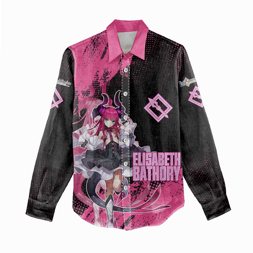 Elisabeth Bathory Fate Grand Order Women Casual Shirt Gothic Anime Splash Art Style