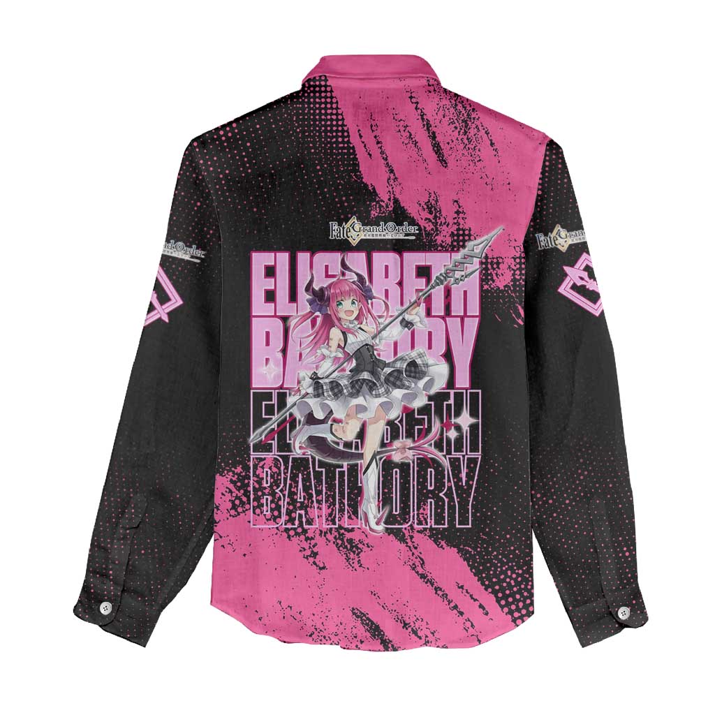 Elisabeth Bathory Fate Grand Order Women Casual Shirt Gothic Anime Splash Art Style