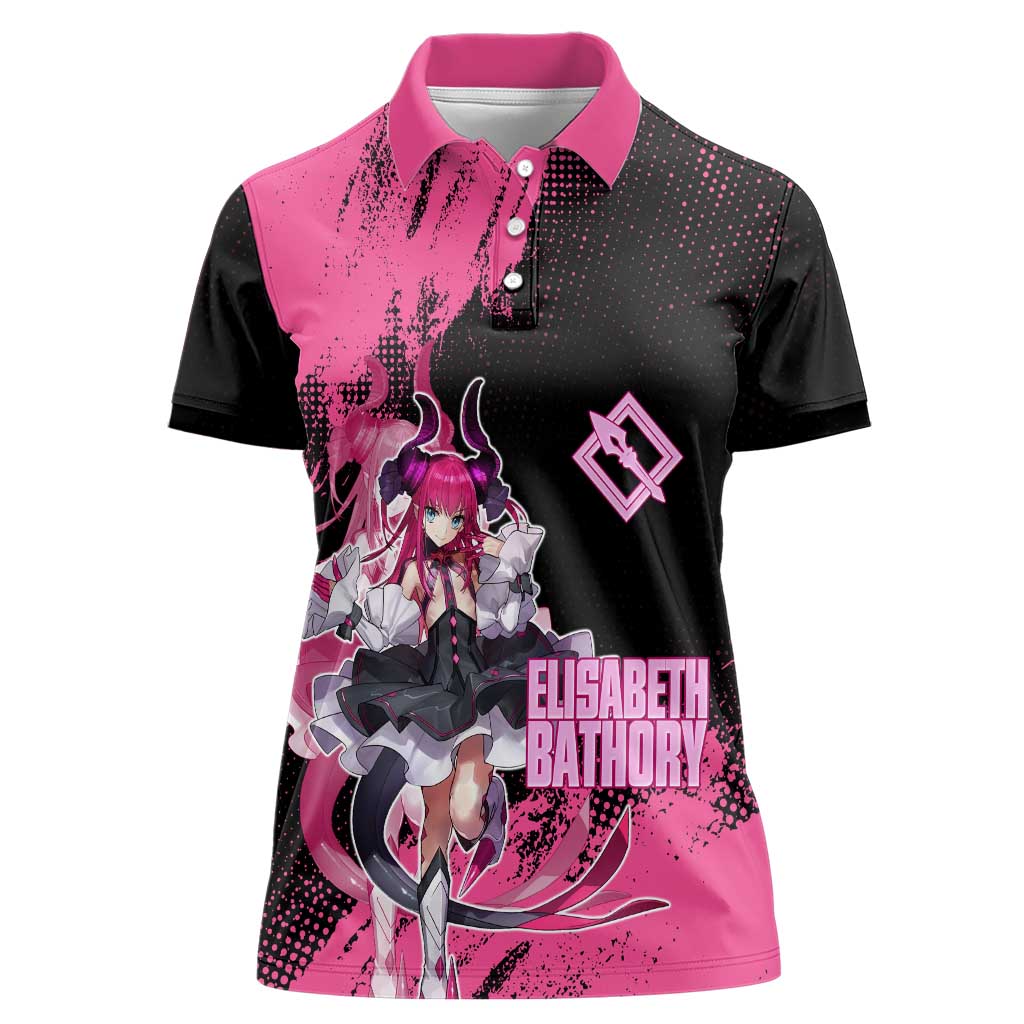 Elisabeth Bathory Fate Grand Order Women Polo Shirt Gothic Anime Splash Art Style