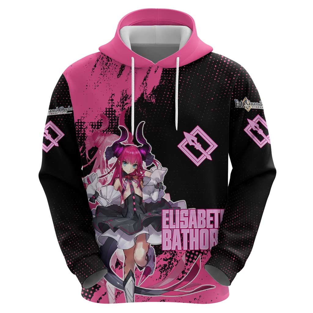 Elisabeth Bathory Fate Grand Order Zip Hoodie Gothic Anime Splash Art Style