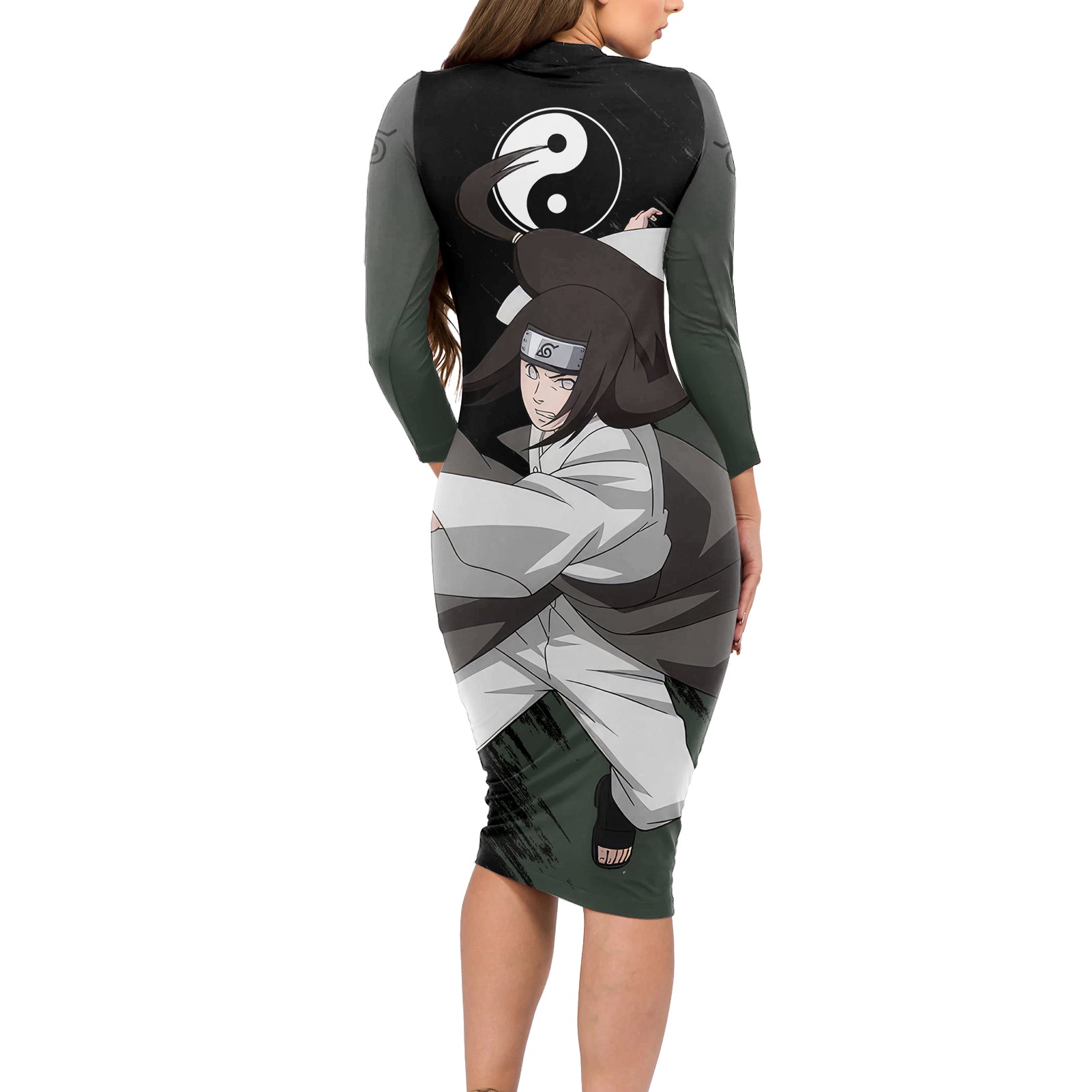 Neji Hyuga - Naruto Long Sleeve Bodycon Dress