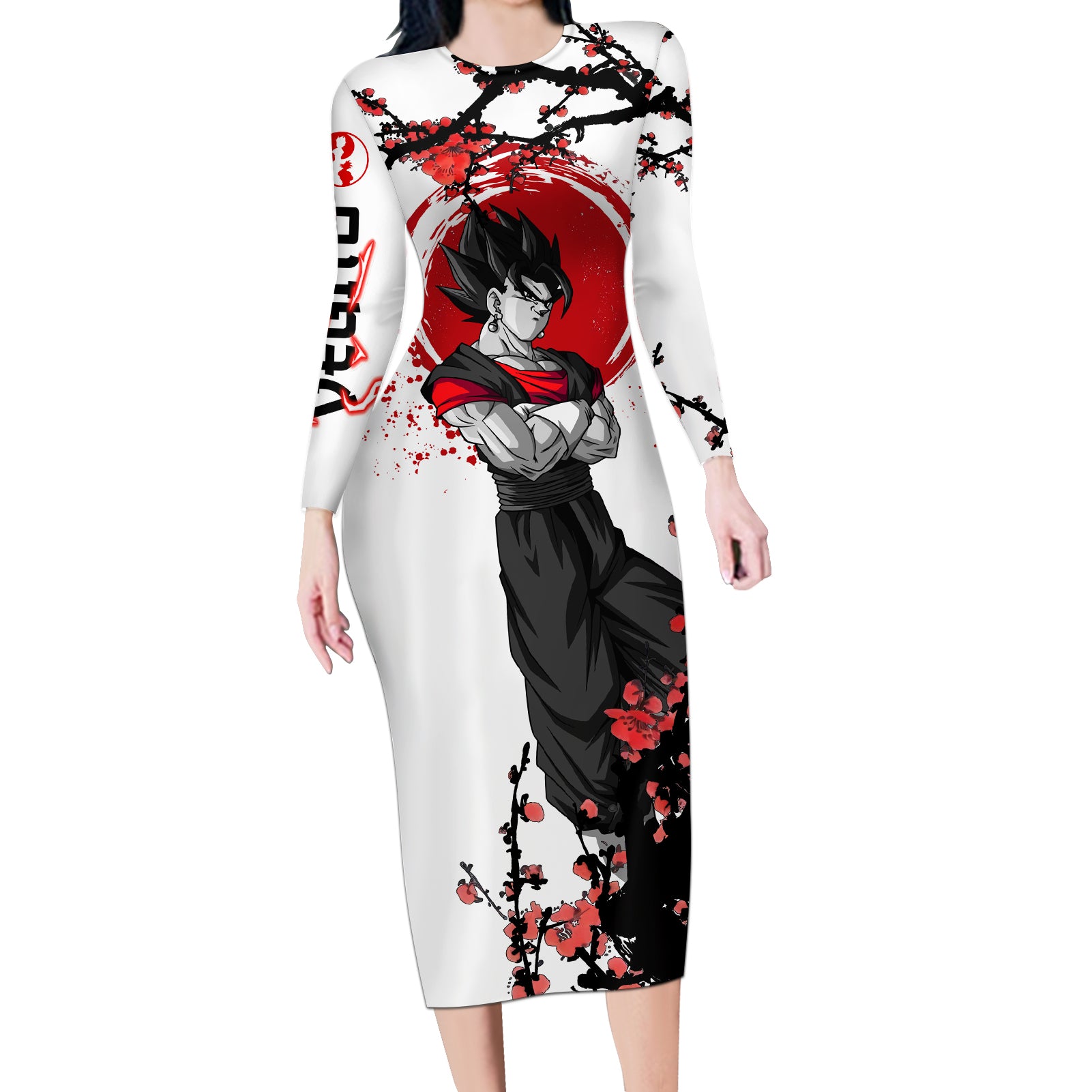 Vegito - Japan Style Anime Long Sleeve Bodycon Dress
