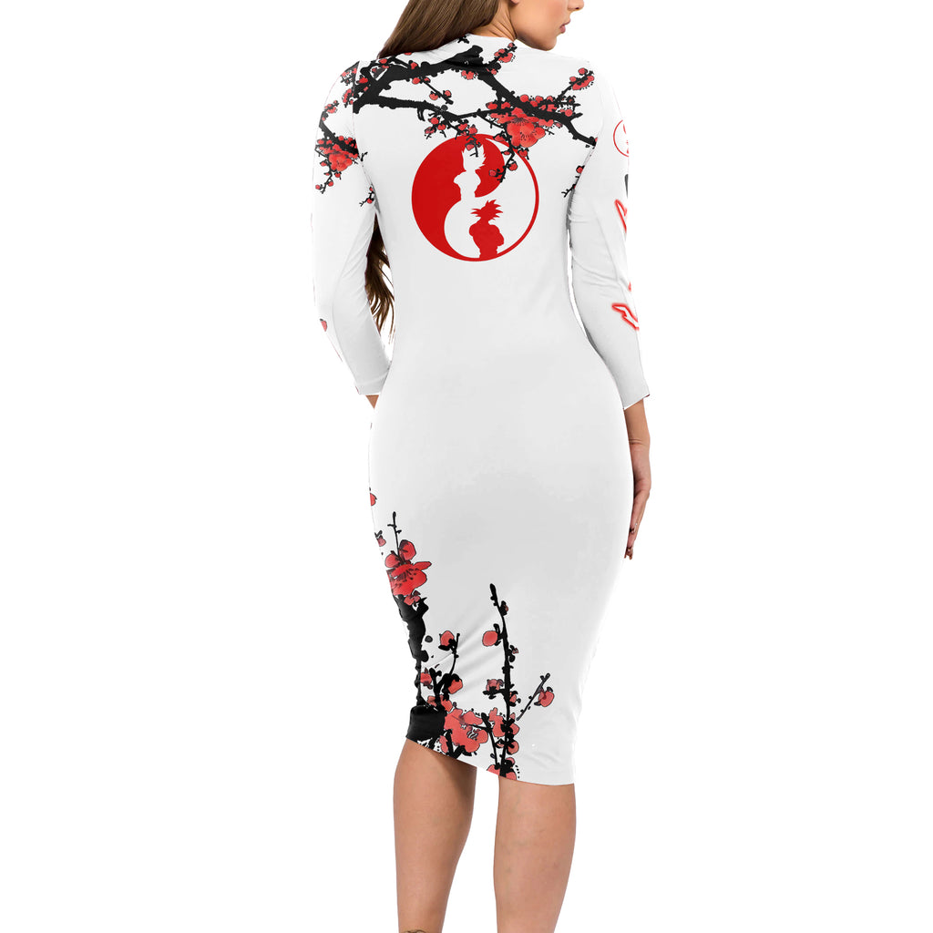 Vegito - Japan Style Anime Long Sleeve Bodycon Dress