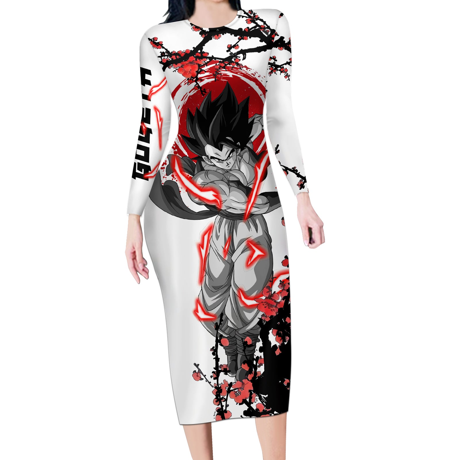 Gogeta - Japan Style Anime Long Sleeve Bodycon Dress