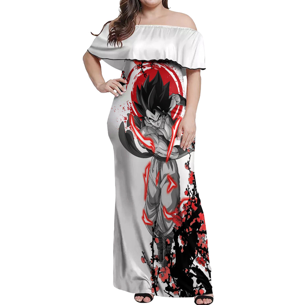 Gogeta - Japan Style Anime Off Shoulder Maxi Dress