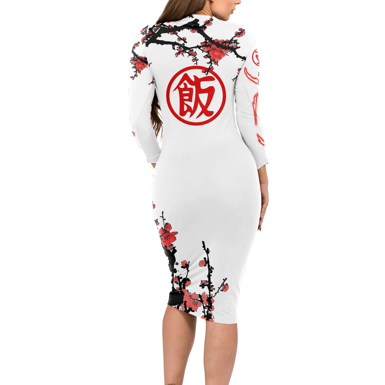 Gohan - Japan Style Long Sleeve Bodycon Dress