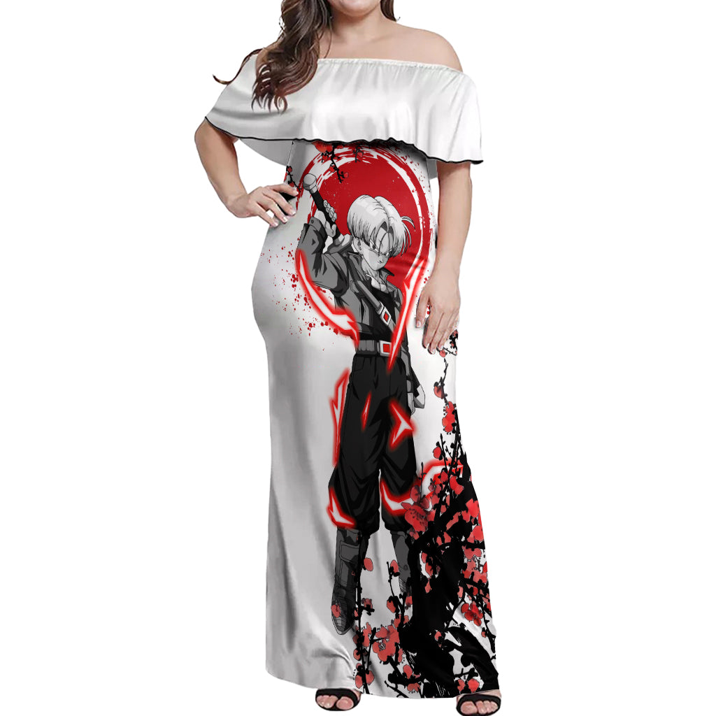 Future Trunks - Dragon Ball Japan Style Off Shoulder Maxi Dress