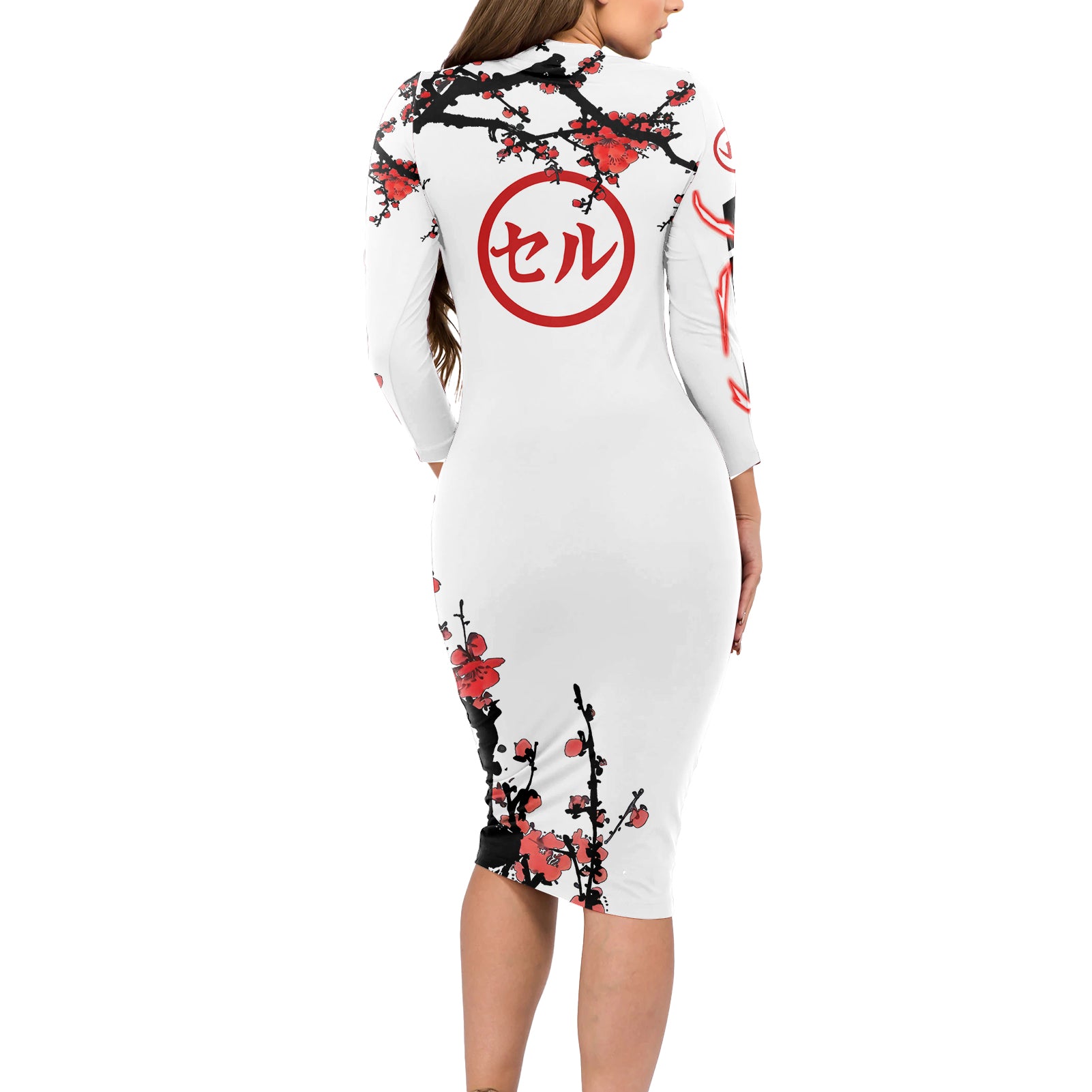 Perfect Cell - Style Anime Long Sleeve Bodycon Dress