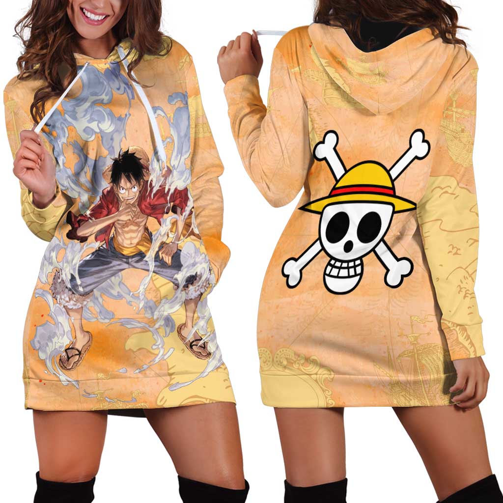 Monkey D. Luffy - One Piece Hoodie Dress Anime Style