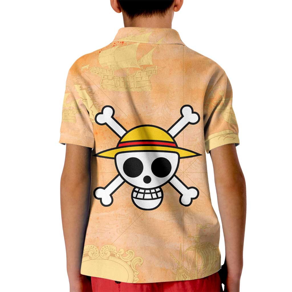 Monkey D. Luffy - One Piece Kid Polo Shirt Anime Style
