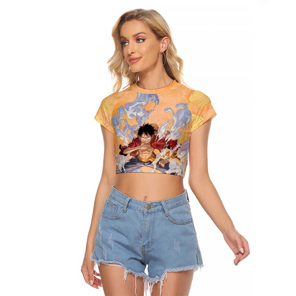 Monkey D. Luffy - One Piece Raglan Cropped T Shirt Anime Style