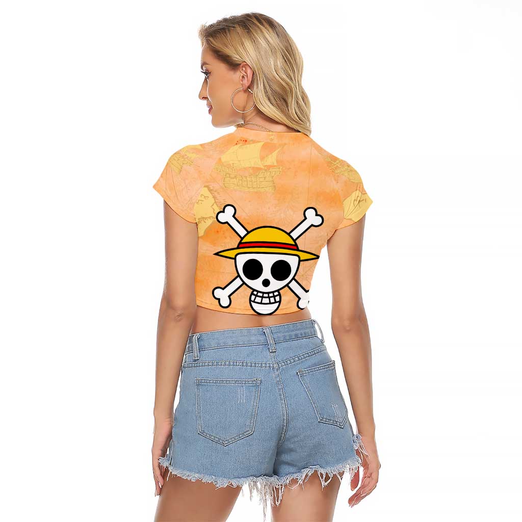 Monkey D. Luffy - One Piece Raglan Cropped T Shirt Anime Style