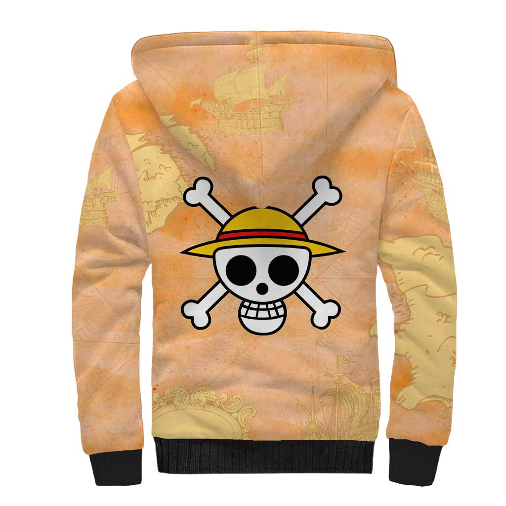 Monkey D. Luffy - One Piece Sherpa Hoodie Anime Style