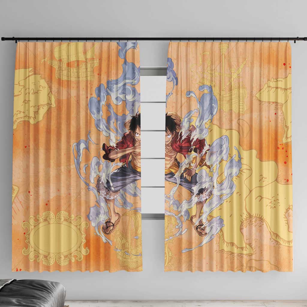 Monkey D. Luffy - One Piece Window Curtain Anime Style