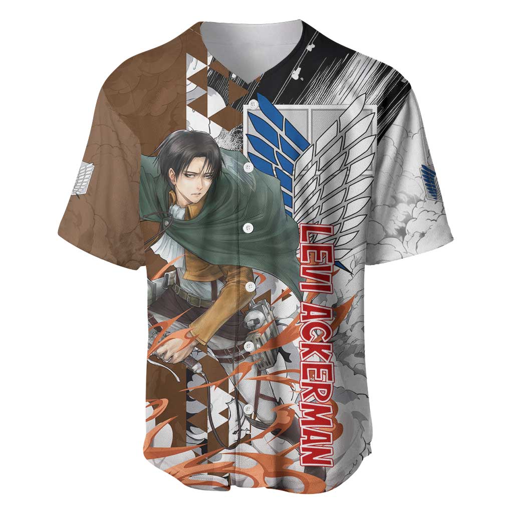 Levi Ackerman - Attack On Titan Baseball Jersey Anime Style