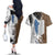 Levi Ackerman - Attack On Titan Couples Matching Off The Shoulder Long Sleeve Dress and Hawaiian Shirt Anime Style