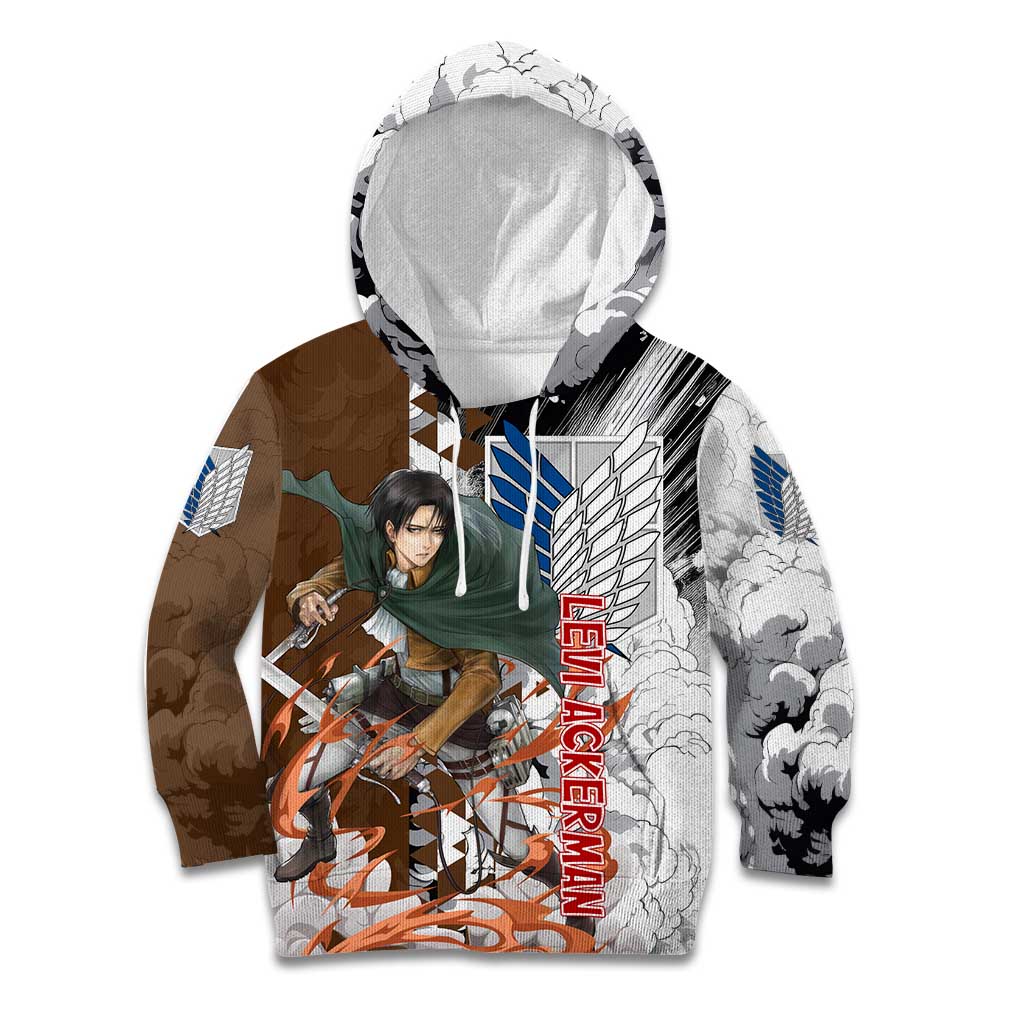 Levi Ackerman - Attack On Titan Kid Hoodie Anime Style